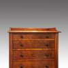 Victorian mahogany Wellington chest drawer detail