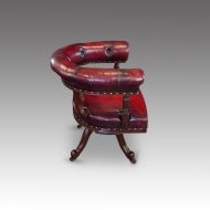 Victorian mahogany desk by James Shoolbred side view