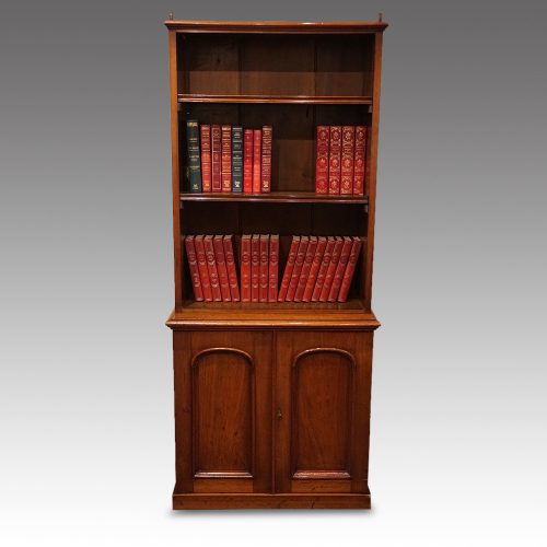 Victorian mahogany open bookcase