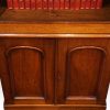 Victorian mahogany open bookcase door detail