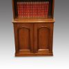 Victorian mahogany open bookcase doors
