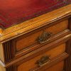 Victorian walnut partners desk edge