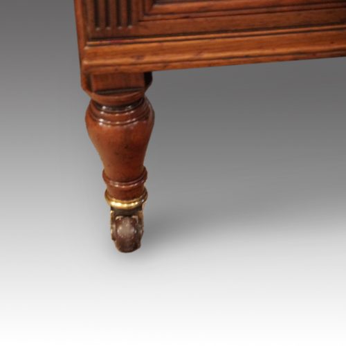 Victorian walnut partners desk turned leg