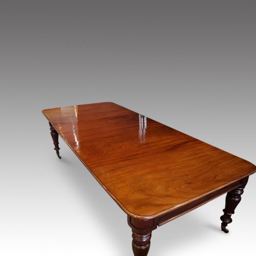 William IV mahogany extending dining table length