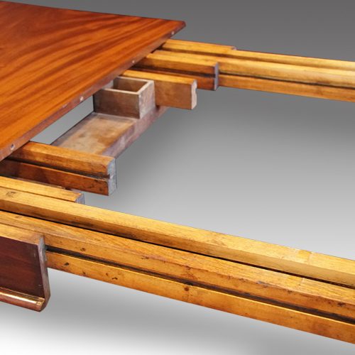 William IV mahogany extending dining table mechanism