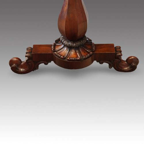 William IV mahogany library table feet