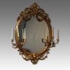 Antique gilt oval mirror
