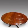Oval mahogany extending dining table top without leaf