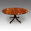Oval mahogany extending dining table without leaf