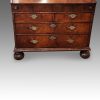 Queen Anne walnut bureau bookcase base detail