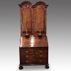 Queen Anne walnut bureau bookcase closed