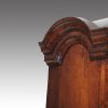 Queen Anne walnut bureau bookcase cornice detail