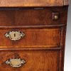 Queen Anne walnut bureau bookcase drawer detail
