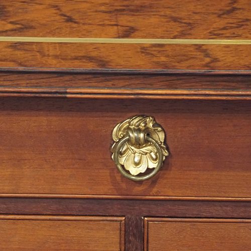 Regency brass inlaid secretaire chiffonier gilt handles