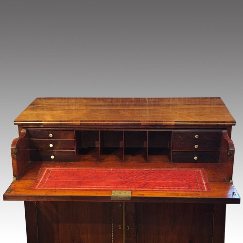 Regency brass inlaid secretaire chiffonier interior
