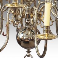 Silver plated chandelier detail