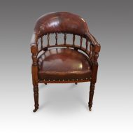 Victorian leather desk chair