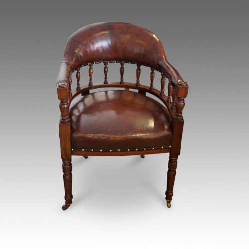 Victorian leather desk chair