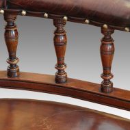 Victorian leather desk chair turnings