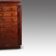 Victorian mahogany Wellington chest locking bar