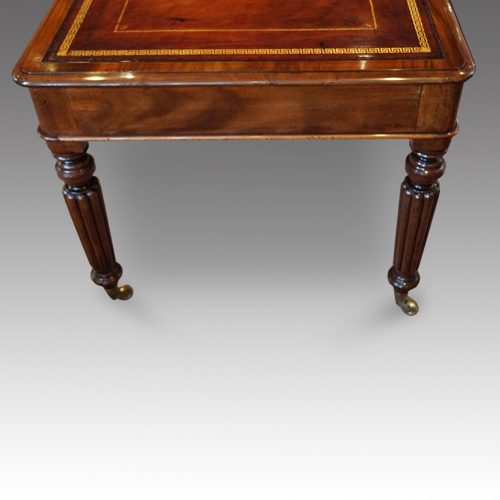 Victorian mahogany library table end