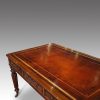 Victorian mahogany library table leather