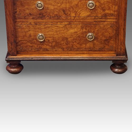 Victorian pollard oak Wellington chest bottom drawer