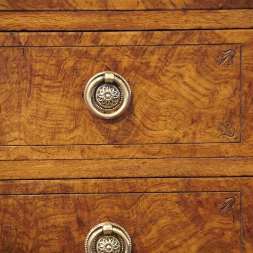 Victorian pollard oak Wellington chest brass handle