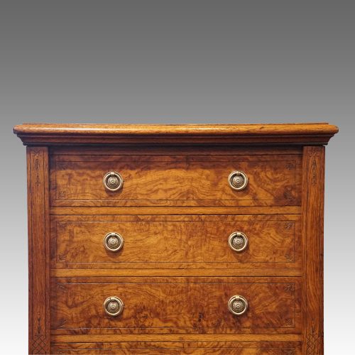 Victorian pollard oak Wellington chest top drawers