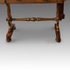 Victorian walnut small library table stretcher