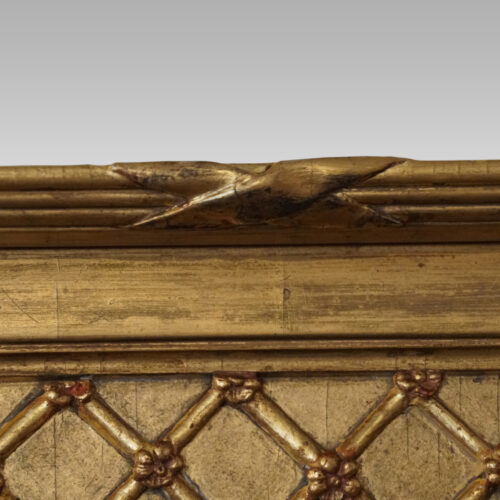 19thc. gilt overmantle mirror detail