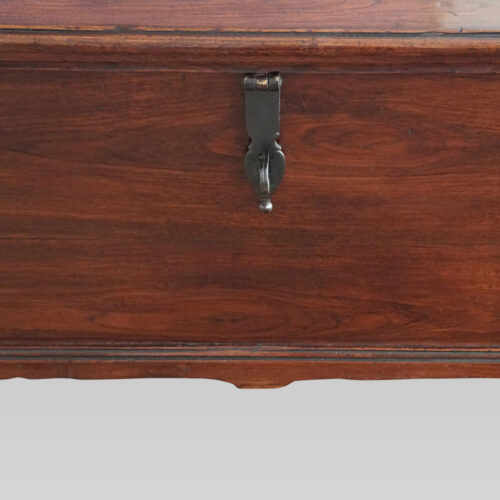 Antique teak merchants chest hasp