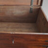 Antique teak merchants chest interior detail