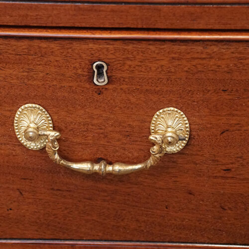 George III mahogany cupboard press cast handle