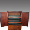 George III mahogany cupboard press open