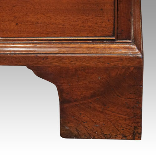 George III mahogany linen press bracket foot