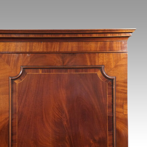 George III mahogany linen press door panel