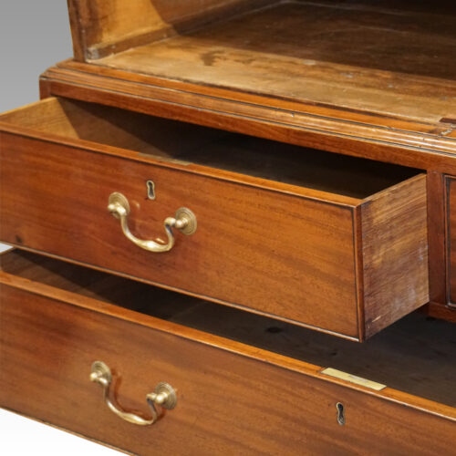 George III mahogany linen press drawers