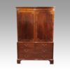 George III mahogany linen press front