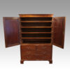 George III mahogany linen press interior