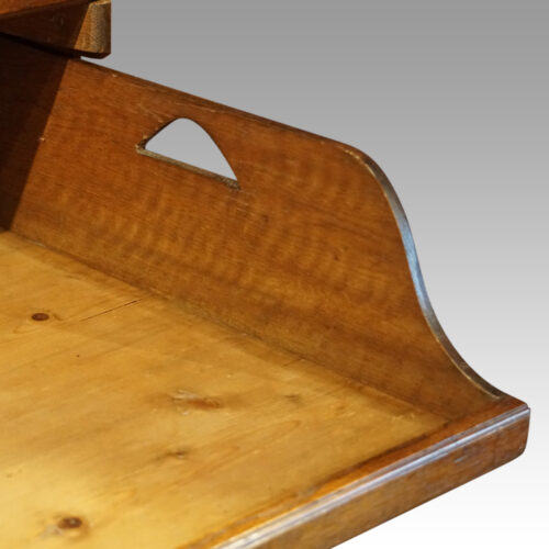 George III mahogany linen press slide grip