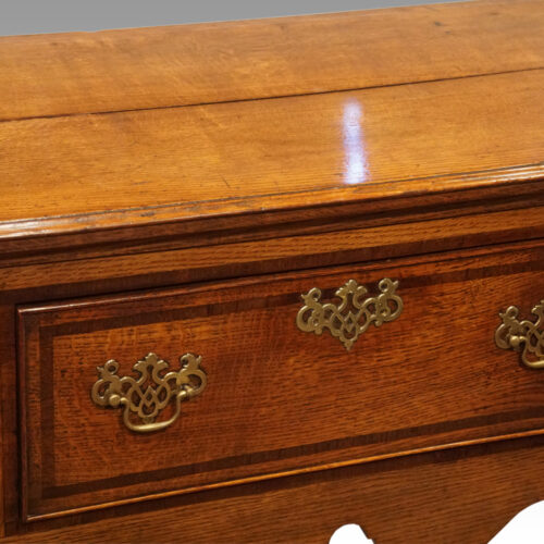 Georgian oak cabriole leg dresser base drawer