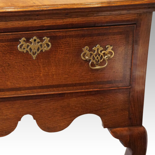 Georgian oak cabriole leg dresser base drawer