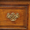 Georgian oak cabriole leg dresser base fretted handle