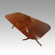 Georgian style mahogany twin pedestal dining table