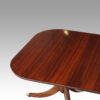 Georgian style mahogany twin pedestal dining table d-end