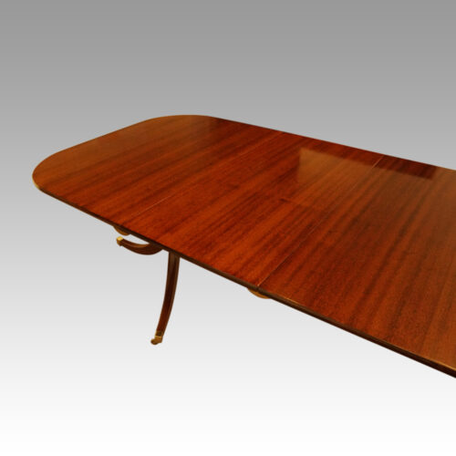 Georgian style mahogany twin pedestal dining table quality timber