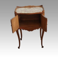 Pair of French bedside cabinets interior