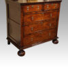 Queen Anne oak and burr elm chest of drawers distance