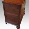 Queen Anne oak and burr elm chest of drawers end